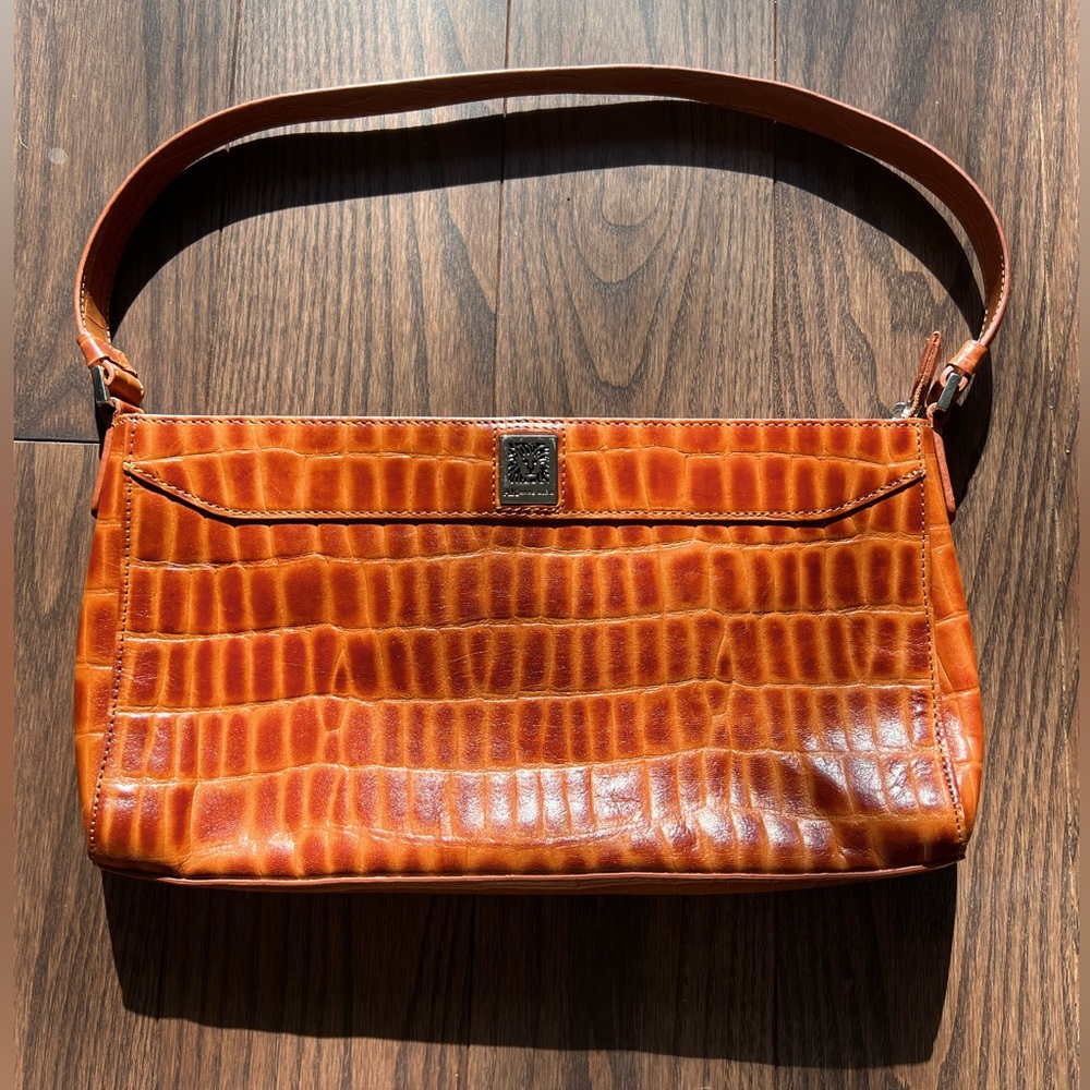 Ann Klein Brown Baguette Bag